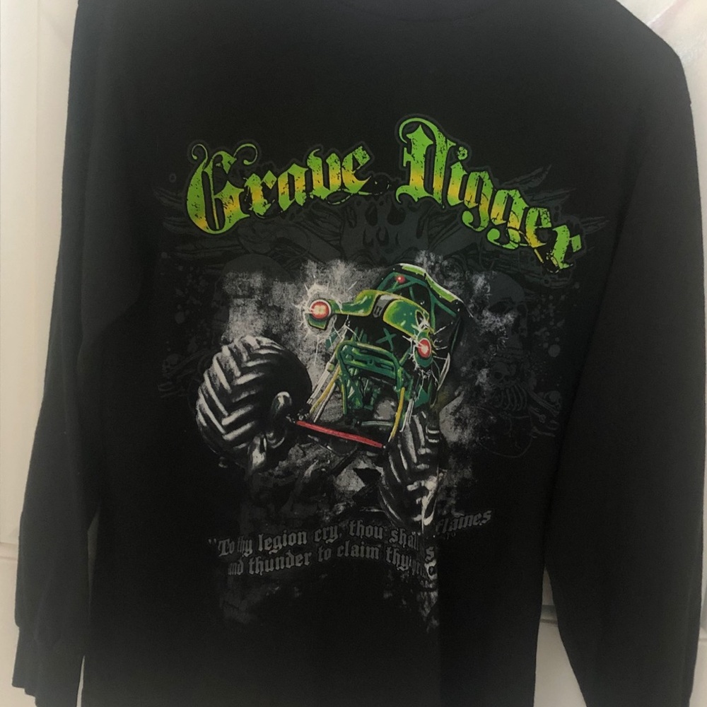 Long Sleeve Grave Digger Black Shirt